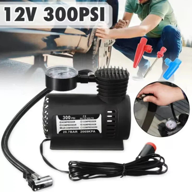 Portabl 12V 300psi Air Compressor Pump Tire Tyre